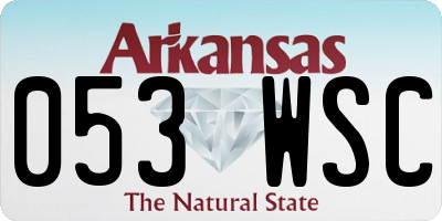 AR license plate 053WSC
