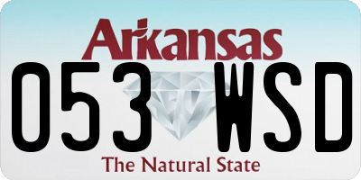 AR license plate 053WSD