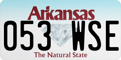 AR license plate 053WSE