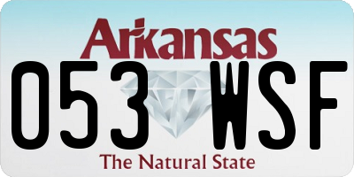 AR license plate 053WSF