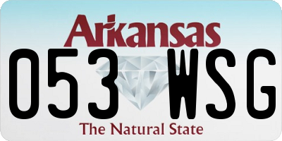 AR license plate 053WSG