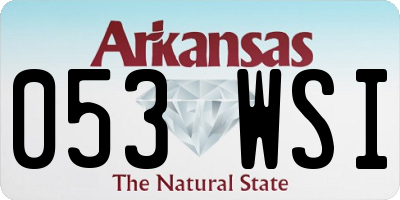 AR license plate 053WSI