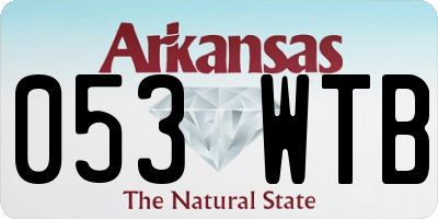 AR license plate 053WTB