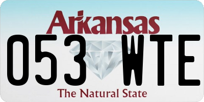 AR license plate 053WTE