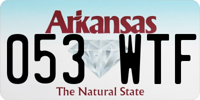 AR license plate 053WTF