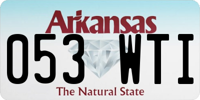AR license plate 053WTI