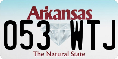 AR license plate 053WTJ