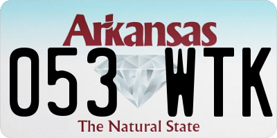 AR license plate 053WTK