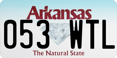 AR license plate 053WTL