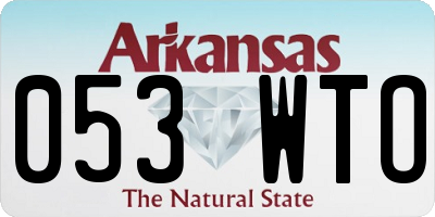 AR license plate 053WTO