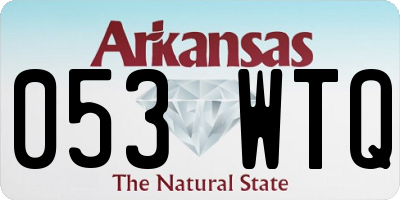 AR license plate 053WTQ