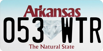 AR license plate 053WTR