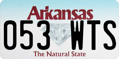 AR license plate 053WTS