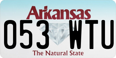 AR license plate 053WTU