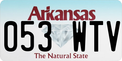 AR license plate 053WTV