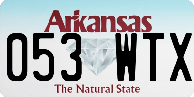 AR license plate 053WTX