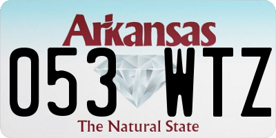 AR license plate 053WTZ