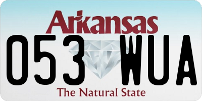 AR license plate 053WUA