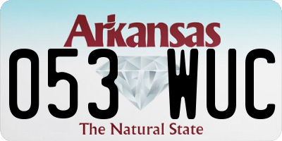 AR license plate 053WUC