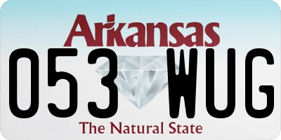 AR license plate 053WUG