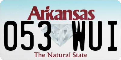 AR license plate 053WUI