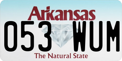 AR license plate 053WUM