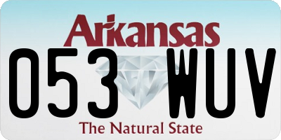AR license plate 053WUV