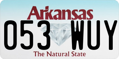 AR license plate 053WUY