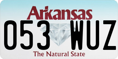 AR license plate 053WUZ