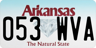 AR license plate 053WVA