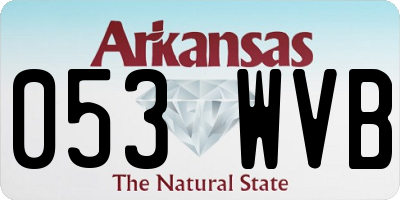 AR license plate 053WVB