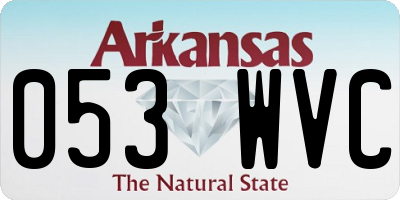 AR license plate 053WVC