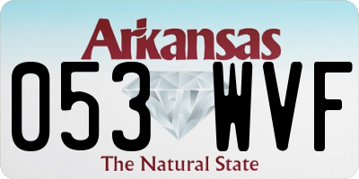 AR license plate 053WVF