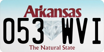 AR license plate 053WVI