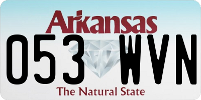 AR license plate 053WVN