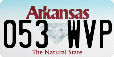 AR license plate 053WVP