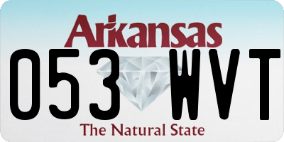 AR license plate 053WVT