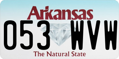AR license plate 053WVW