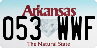 AR license plate 053WWF