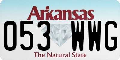 AR license plate 053WWG