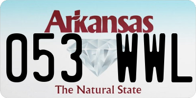 AR license plate 053WWL