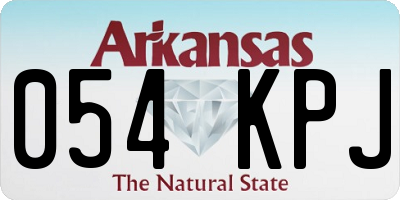 AR license plate 054KPJ