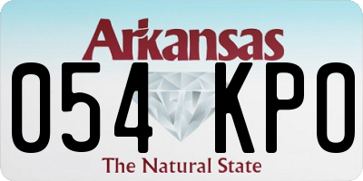 AR license plate 054KPO