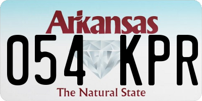 AR license plate 054KPR