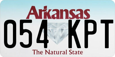 AR license plate 054KPT