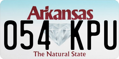 AR license plate 054KPU