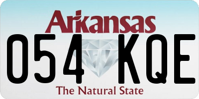 AR license plate 054KQE