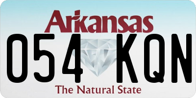 AR license plate 054KQN