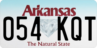 AR license plate 054KQT