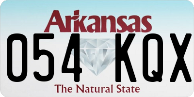 AR license plate 054KQX